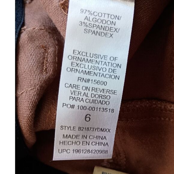 Democracy AB Solution Jeans 6 Tan Skinny Stretch Straight Ankle Length Raw Hem. - Picture 6 of 16